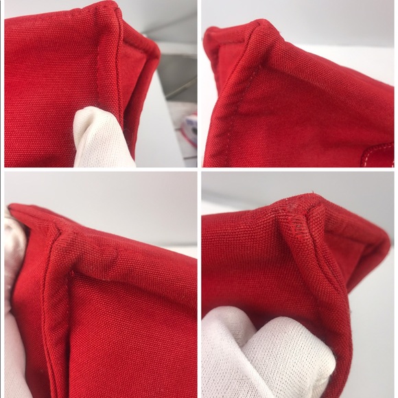 Authentic Hermès Fourre Tout MM Red canvas Tote - Picture 5 of 8